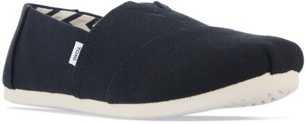Toms Women's Toms Recycled Cotton Alpargata Espadrille Pumps in Black Zwart