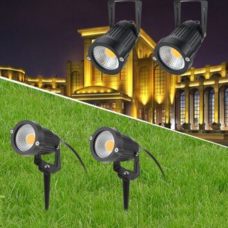 Tomshine 5W 4/2 Stuk COB LED Gazon Lamp AC/DC 12V Outdoor Decoratieve Landschap licht Super Heldere spotlight voor Tuin Yard Path warm wit / 4 stk