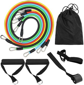 Tomshoo 11Pcs/17Pcs Resistance Bands Set Fitness Rubber Band Yoga Gym Oefening Elastische Loop Band Deur Anker enkelbandjes Set stijl 2 11stk