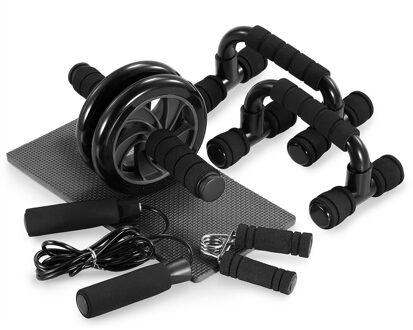 Tomshoo 5-In-1 Ab Wiel Roller Kit Met Push-Up Bar Jump Rope Hand Gripper En knie Pad Abdominale Core Carver Fitness Workout reeks 1