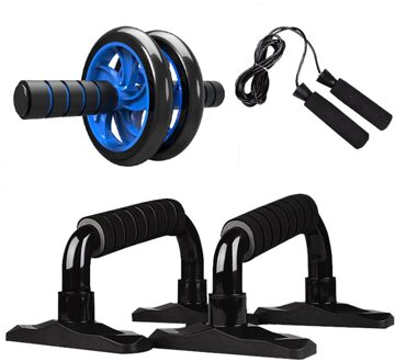 Tomshoo 5-In-1 Ab Wiel Roller Kit Met Push-Up Bar Jump Rope Hand Gripper En knie Pad Abdominale Core Carver Fitness Workout reeks 4