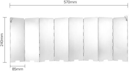 Tomshoo 8 Platen Wind Shield Duurzaam Opvouwbare Outdoor Koken Fornuis Gasfornuis Voorruit Screen Camping Kookgerei Apparatuur