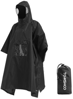 Tomshoo Multifunctionele Waterdichte Hooded Regen Poncho Regenjas Mannen Vrouwen Outdoor Mat Luifel Onderdak Camping Apparatuur