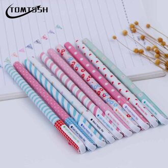 TOMTOSH 10 Stuks/Kleur Gel Pen Kawaii Briefpapier Koreaanse Bloem Canetas Escolar Papelaria Kantoor Schoolbenodigdheden
