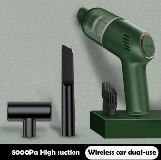Tomule Auto Stofzuiger Upgrade Draadloze Opladen Krachtige Mini High-Power 8000Pa Zuig Handheld Gebruikt In Woningen en Auto 'S groen