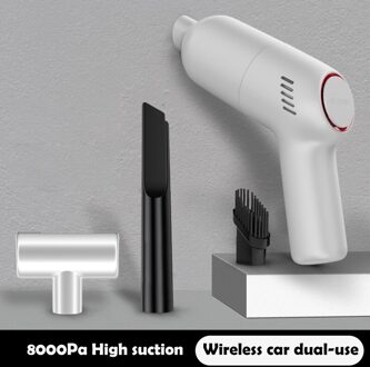 Tomule Auto Stofzuiger Upgrade Draadloze Opladen Krachtige Mini High-Power 8000Pa Zuig Handheld Gebruikt In Woningen en Auto 'S wit