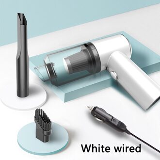 Tomule Draagbare Auto Stofzuiger Super Zuigkracht Handheld Stofzuiger Huishouden En Auto Dual-Gebruik Mini Stofzuiger Wired wit