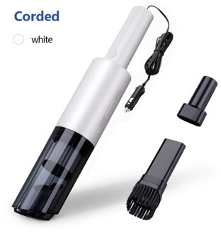 Tomule Draagbare Draadloze Auto Stofzuiger Handheld Automatische Stofzuiger Hoge Zuigkracht Huis Schoonmaken Mini Stofzuiger Wired wit