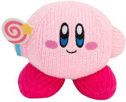 Tomy Kirby Nuiguru-Knit Plush Figure Kirby with Invincible Candy Wand