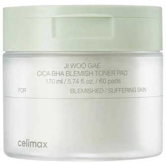 Toner Celimax Ji Woo Gae Cica BHA Blemish Toner Pad 60 st