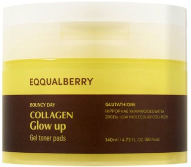 Toner Eqqualberry Collagen Glow Up Gel Toner Pads 60 st