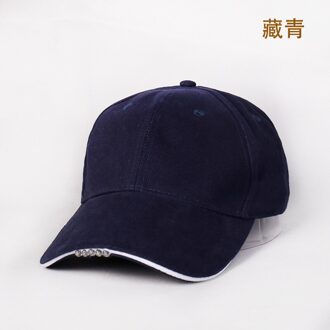 Tong Baseball Cap Night Outdoor Eend Led Light Mountain Snapback Hip Lamp Alpine Klimmen Camouflage Vissen Cap Hop Hoed Cap C marine blauw