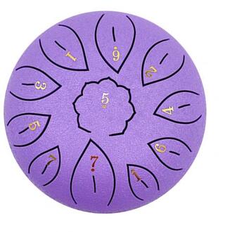 Tong Drum 6 Inch 11 Tone C Sleutel Boeddhistische Zingen Geluid Healing Meditatie Zingen Drum Draagtas Instrumenten Accessoires paars