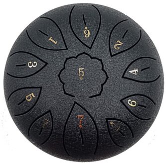 Tong Drum 6 Inch Staal Tong Drum Set 8 Tune Hand Pan Drum Pad Tank Sticks Draagtas Slaginstrumenten accessoires zwart