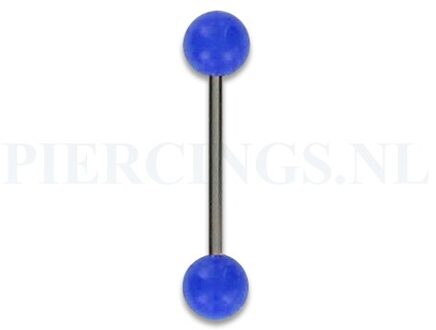 Tongpiercing acryl blauw