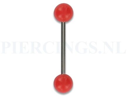 Tongpiercing acryl bordeaux rood