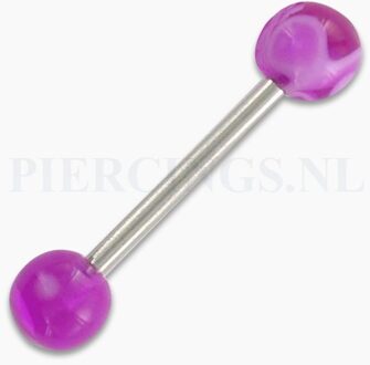 Tongpiercing acryl marmer paars