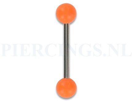 Tongpiercing acryl oranje