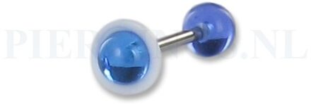 Tongpiercing acryl ufo blauw groot
