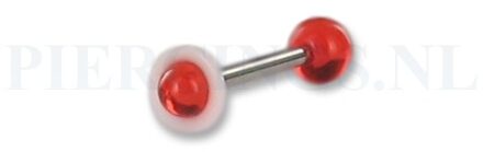 Tongpiercing acryl ufo rood klein