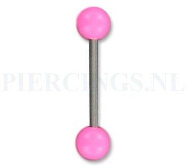 Tongpiercing acryl UV roze