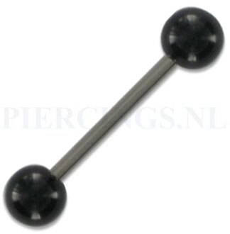 Tongpiercing acryl zwart