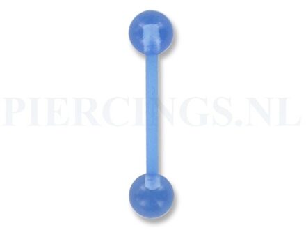 Tongpiercing flexibel licht blauw