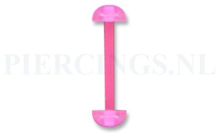 Tongpiercing flexibel roze halve balletjes
