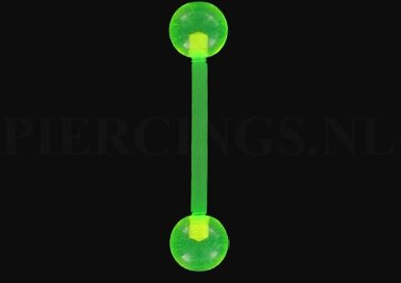 Tongpiercing flexibel UV-geel