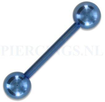 Tongpiercing geanodiseerd blauw