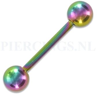 Tongpiercing geanodiseerd