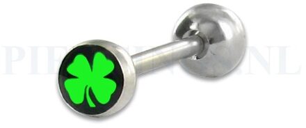 Tongpiercing logo Klavertje vier 6 mm bal