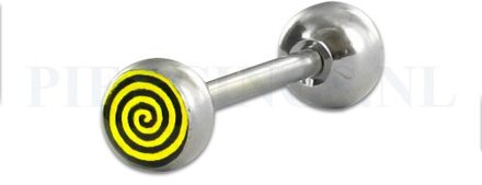 Tongpiercing logo Twister 6 mm bal