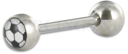 Tongpiercing logo voetbal 6 mm bal