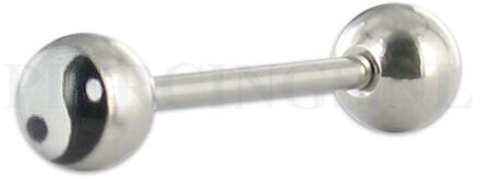 Tongpiercing logo Ying Yang 6 mm bal