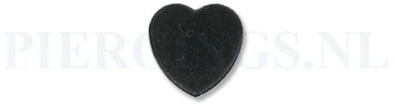 Tongpiercing tickler hart zwart