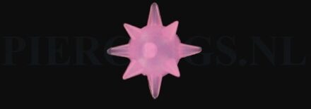 Tongpiercing tickler spike lichtroze