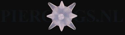 Tongpiercing tickler spike transparant