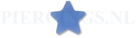 Tongpiercing tickler ster blauw