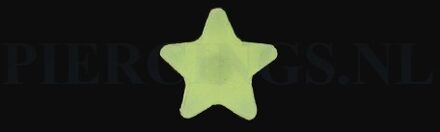 Tongpiercing tickler ster geel