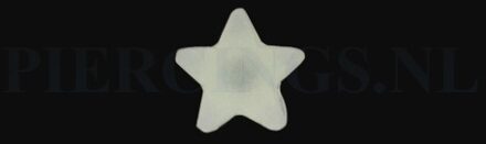 Tongpiercing tickler ster licht groen