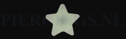 Tongpiercing tickler ster mint groen