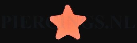 Tongpiercing tickler ster oranje