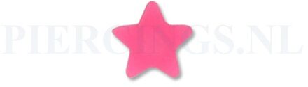 Tongpiercing tickler ster roze