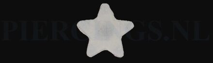 Tongpiercing tickler ster wit