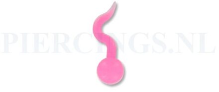 Tongpiercing tickler visje roze