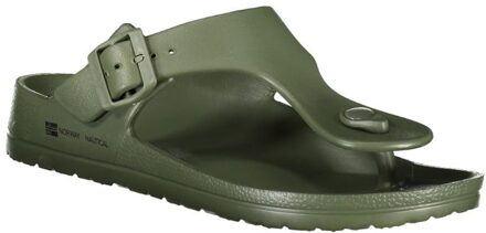 Tongsandalen met gespsluiting - maat Donkergroen