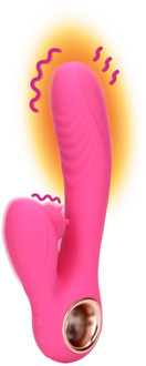 Tongue Flickering en Heating Rabbit Vibrator - Exuberant Pink
