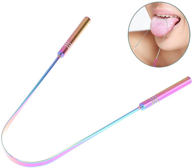 Tongue Scraper Cleaner Fresh Breath Cleaning Coated TongueToothbrush Dental Oral Hygiene Care Tools Stainless Steel