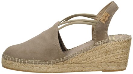 Toni Pons Tremp dames espadrille op sleehak - Beige - Maat 43